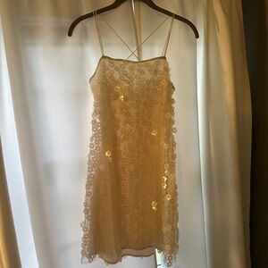 Zara Cream Floral Lace Dress